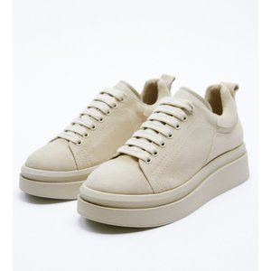 Zara Platform Leather Sneakers